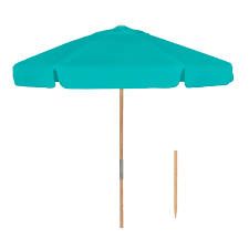 Hexagonal Wood Market Beach Umbrella