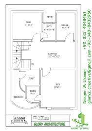 25x30 House Plan Elevation 3d View