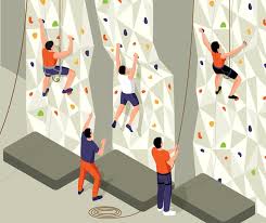 Vector Isometric Climbing Composition