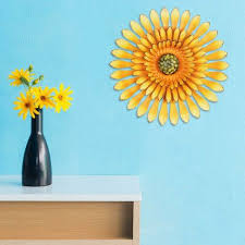 33cm Metal Flower Wall Decor Multi