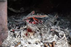 Old Fireplace Macro Ash Embers Outdoor