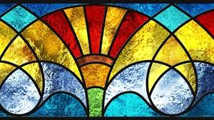 Stained Glass Window Stock