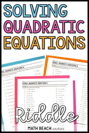 Solving Quadratic Equations Riddle