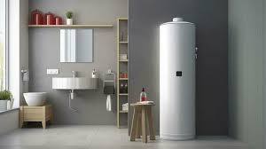 White Electric Storage Water Heater In