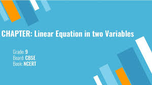 Teaching Material Class 9 Maths Linear