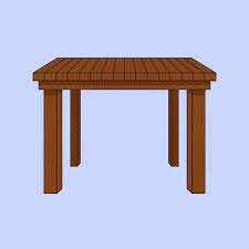 Wooden Table Ilration Vector