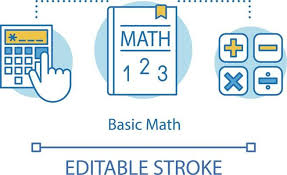 Basic Maths Concept Icon Solving Math