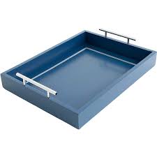 Blue Rectangle Serving Tray