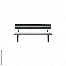 Park Bench Icon Silhouette Ilration