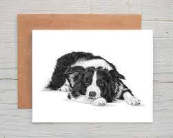 Dog Sheepdog Art Drawing Prints A4