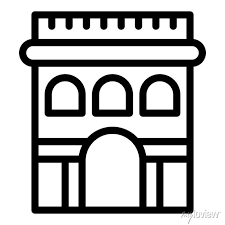 Sightseeing City Arch Icon Outline