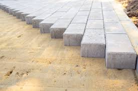 Paving Slabs Or Paving Stones Are Laid