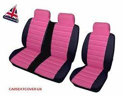 Blk Padded Leather Look Van Seat Covers