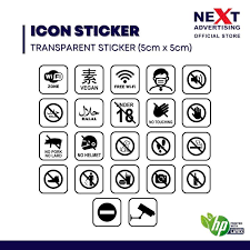 Icon Transpa Sticker Glass Or