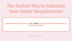 calculate your salary requirements
