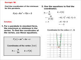 Math Example Quadratics Parabola