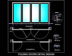 Folding Door Design Autocad 2d Drawing