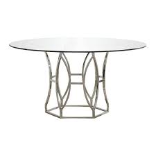 Laurie 60 In Silver Glass Round Dining