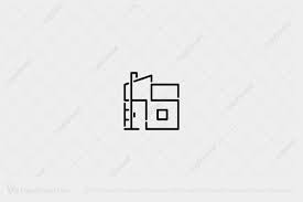 Small House Logo With S H Symbol