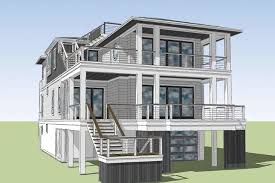 Coastal Contemporary House Plan With