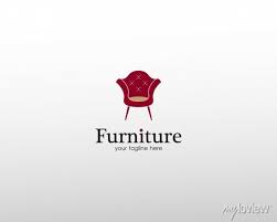 Furniture Logos Dark Red Chair Icon