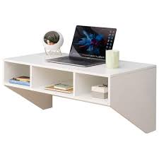 Rectangular White Floating Desk