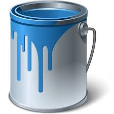 V Collection Paint Bucket Blue Icon