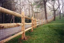 post and rail cedar fence