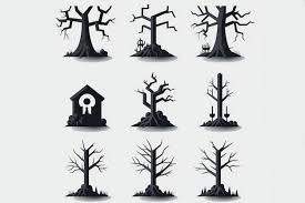 Icon Set Related To Dead Trees Creative