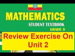 Review Exercises On Unit 2 Mathematics