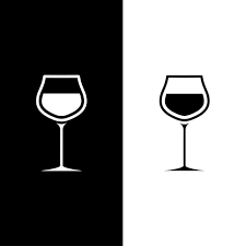 Wine Glass Icon Vector Design Template