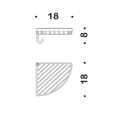 Complementi Single Corner Wire Basket