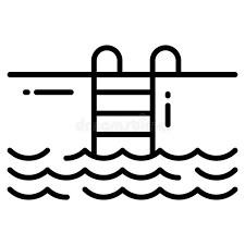 Swimming Pool Trendy Icon Line Style