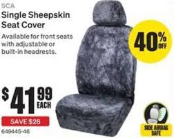 Single Sheepskin Seat Cover Offer At