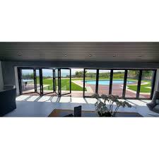 Black Aluminum Folding Patio Door