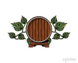 Wine Barrel Drink Isolated Icon Wall