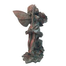 Homestyles Lillian Fairy 96003 Large Statue Bronze Patina 21 H