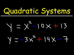 Systems Of Quadratic Equations