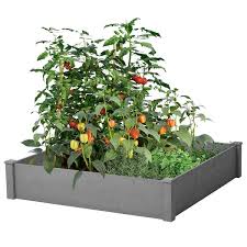 Raised Garden Bed 48 In X 48 In X 10 Ft Outdoor Wood Planter Box Over Floor Tool Free Assembly