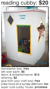 Reading Cubby House From A Cardboard Box