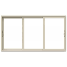 Sand Vinyl 3 Panel Prehung Patio Door