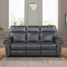Homelegance Granville Double Reclining Sofa In Gray