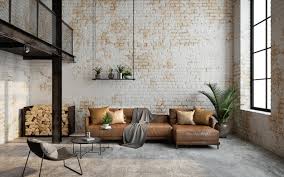 Industrial Loft Living Room Interior