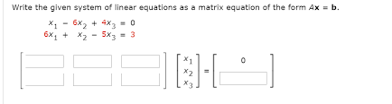 Given System Of Linear Equations