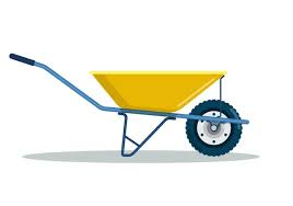 Garden Cart Wheelbarrow Stock Vector