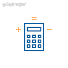 Calculator Icon Vector Thin Line