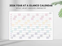 2024 Year At A Glance Calendar Large