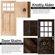 Krosswood Doors 36 In X 80 In Craftsman 2 Panel 6 Lite Clear Low E Dentil Shelf Right Hand Unfinished Wood Alder Prehung Front Door