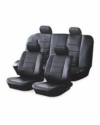 Black Leather Look Car Seat Covers