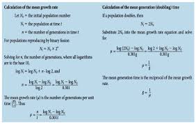 Calculation Of The Mean Growth Rate